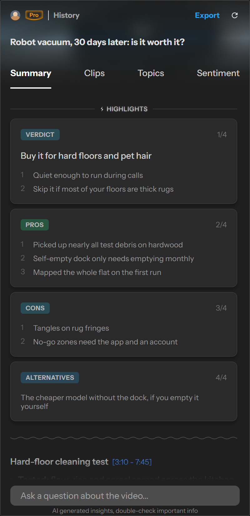 Product review highlights